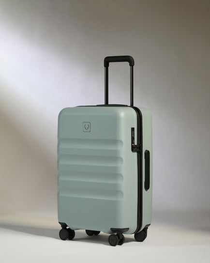 Large Carry-on Luggage in Mist Blue - Icon Stripe