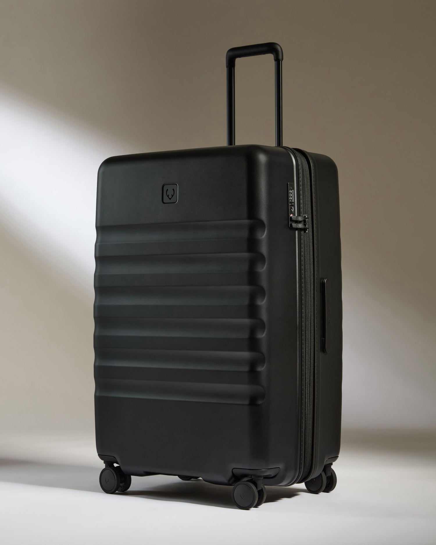 Large Luggage in Black - Icon Stripe