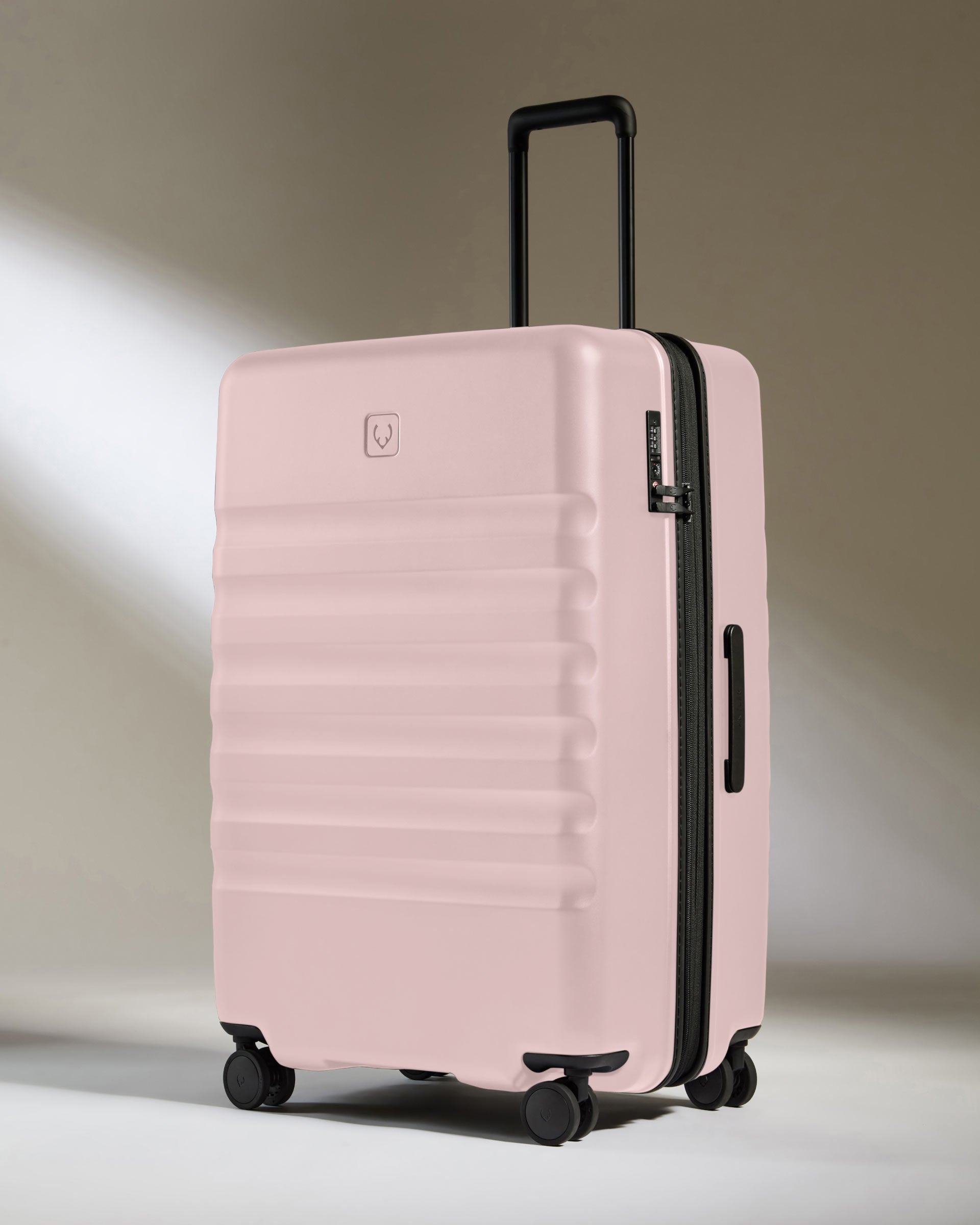 Large Suitcase in Pink Icon Stripe Lightweight Hard Shell Suitcase Antler USA