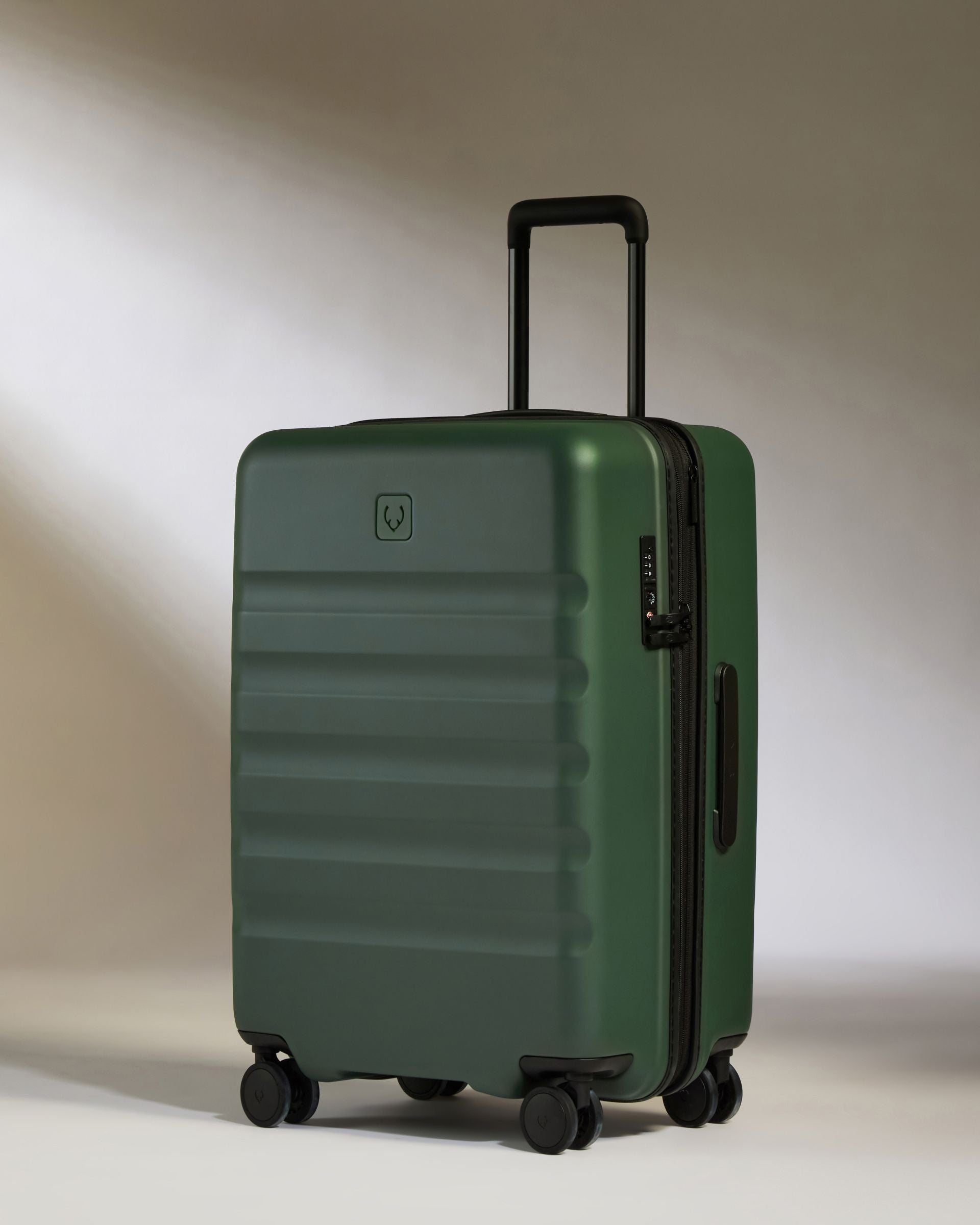 Medium Suitcase in Green Icon Stripe Lightweight Hard Shell Suitcase Antler USA