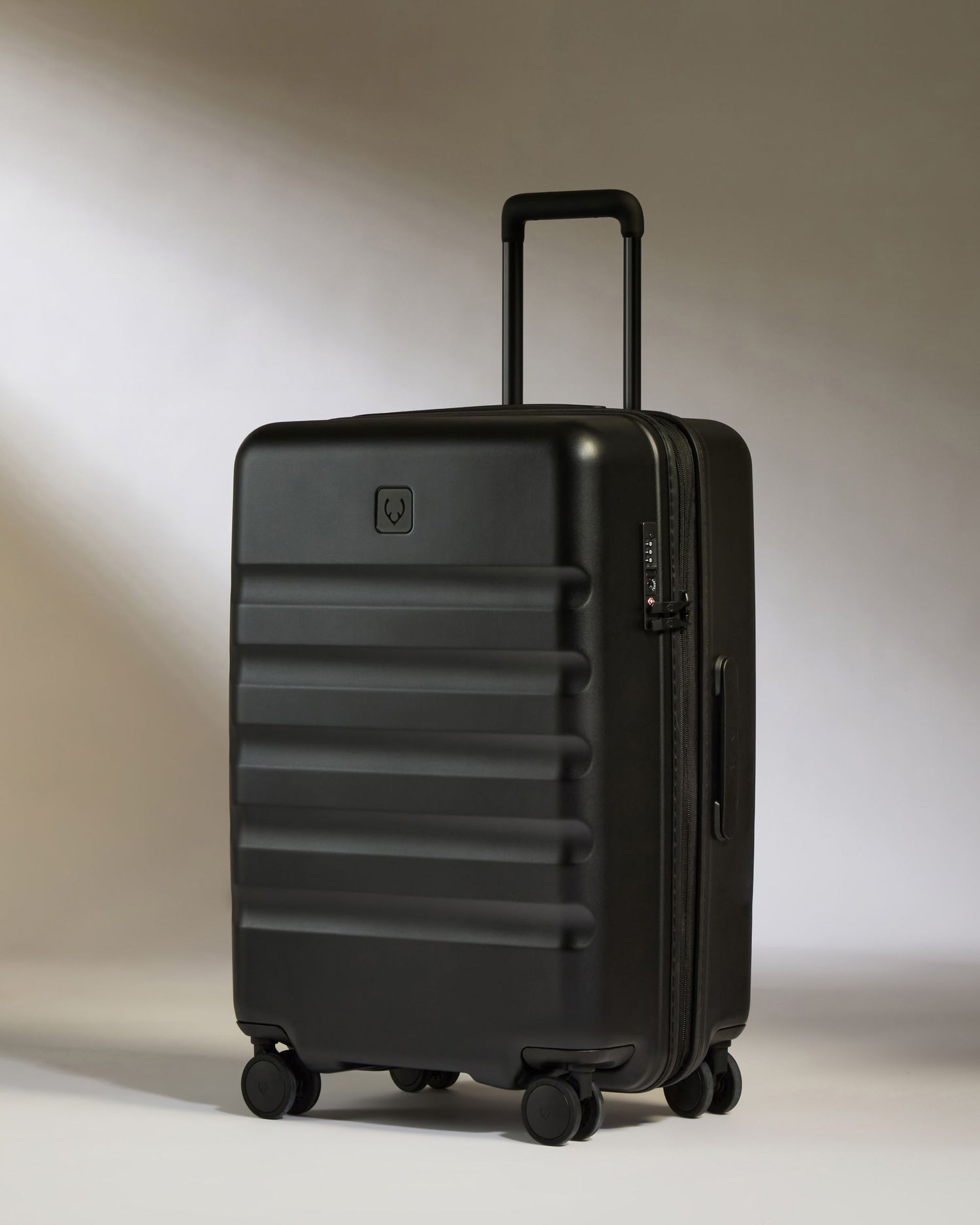 Medium Luggage in Black - Icon Stripe