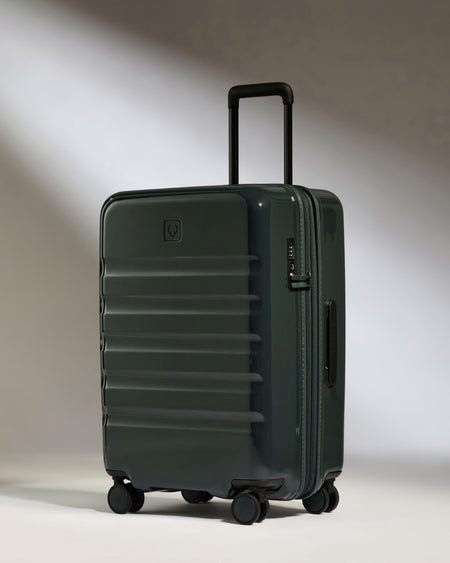 Medium Luggage in Green Gloss - Icon Stripe