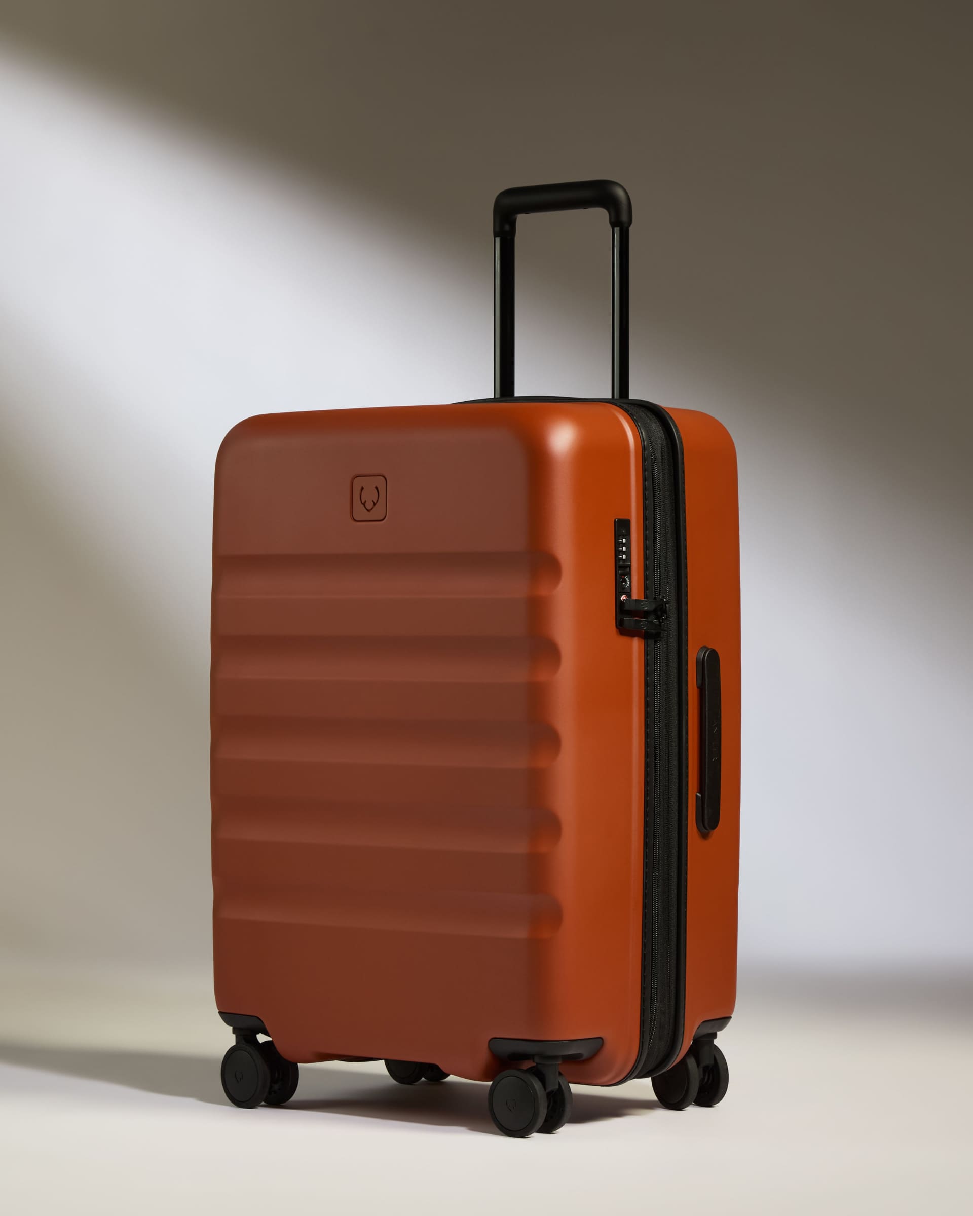 Medium Suitcase in Maple Red Icon Stripe