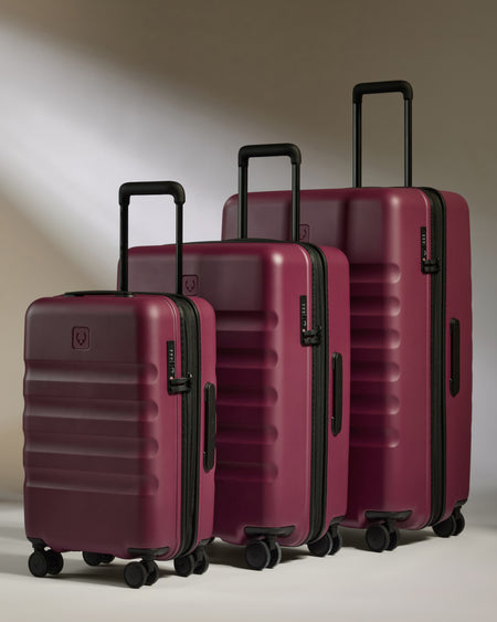 Expandable Carry-on Luggage Set in Heather Purple - Icon Stripe