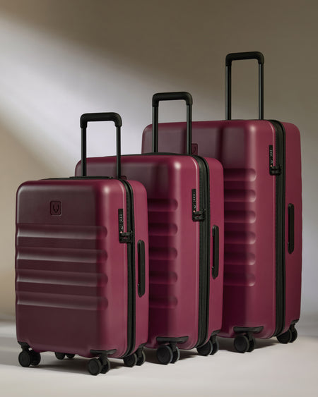 Large Carry-on Luggage Set in Heather Purple - Icon Stripe