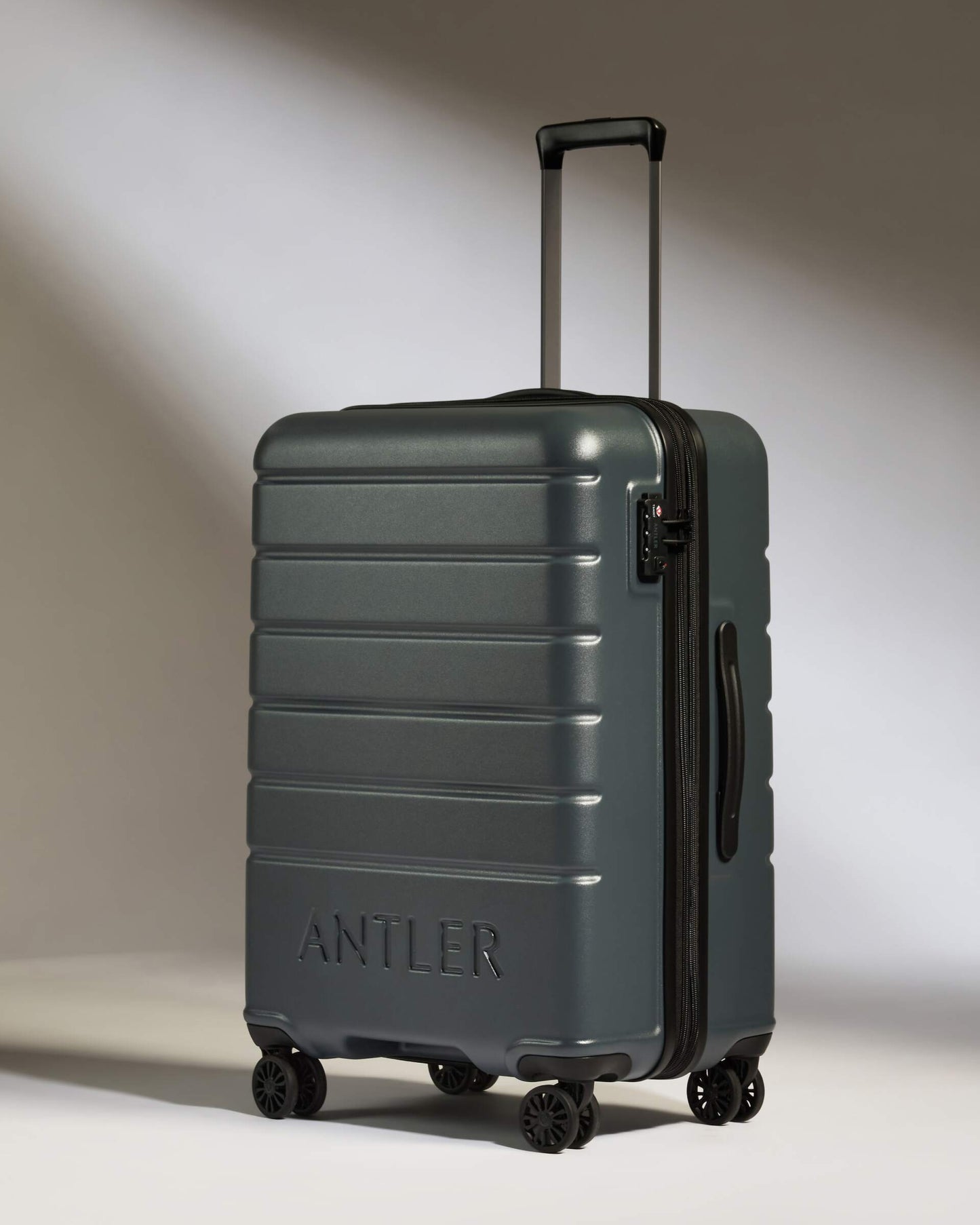 Expandable Carry-on Luggage Set in Granite Gray - Logo