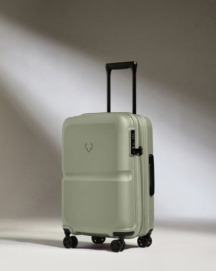 Expandable Carry-on Luggage in Clover Green - Single Stripe