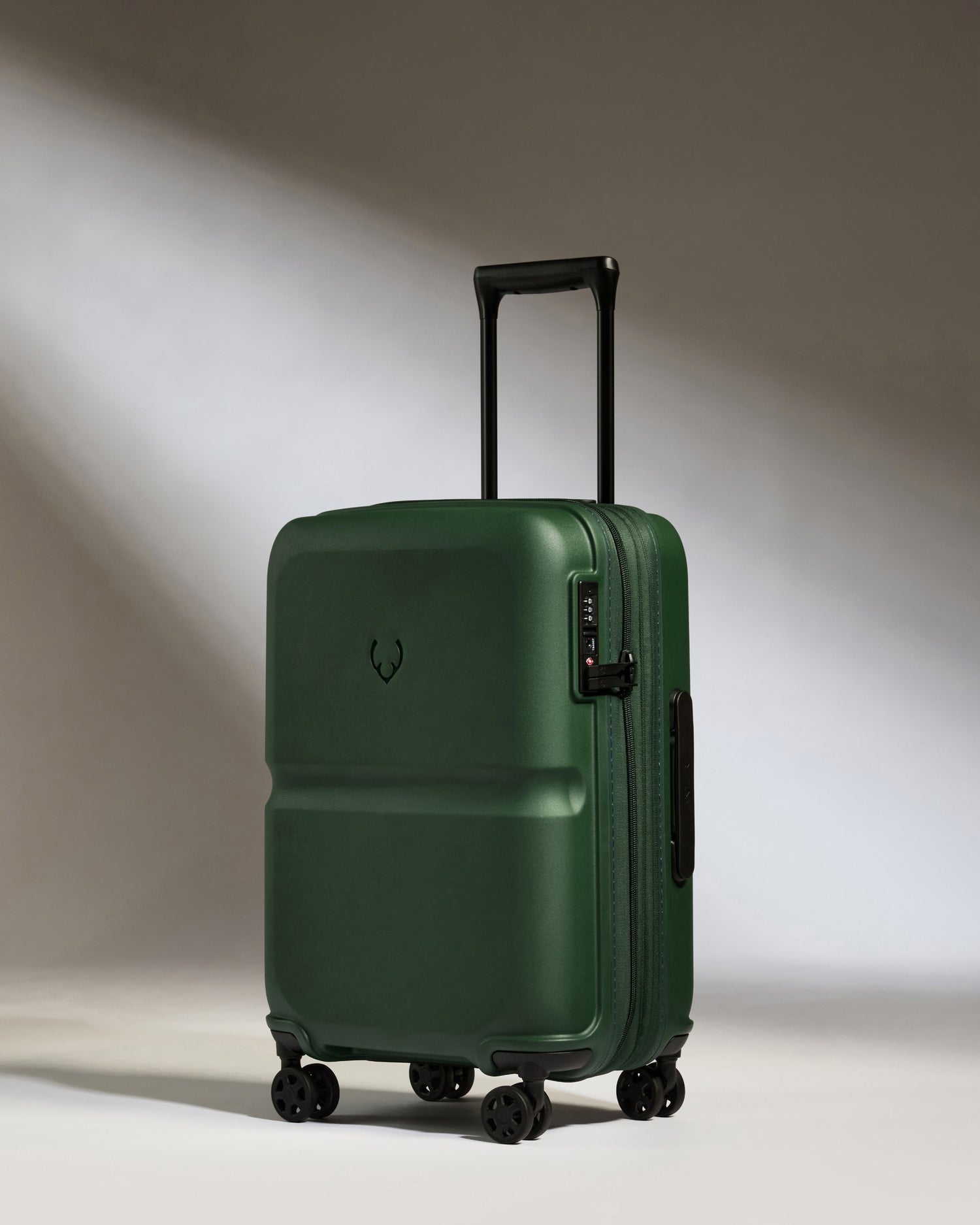 Expandable Carry-on Luggage in Antler Green - Single Stripe