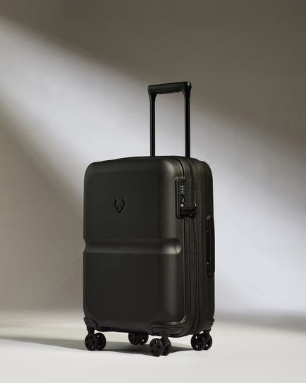 Expandable Carry-on Luggage in Black - Single Stripe