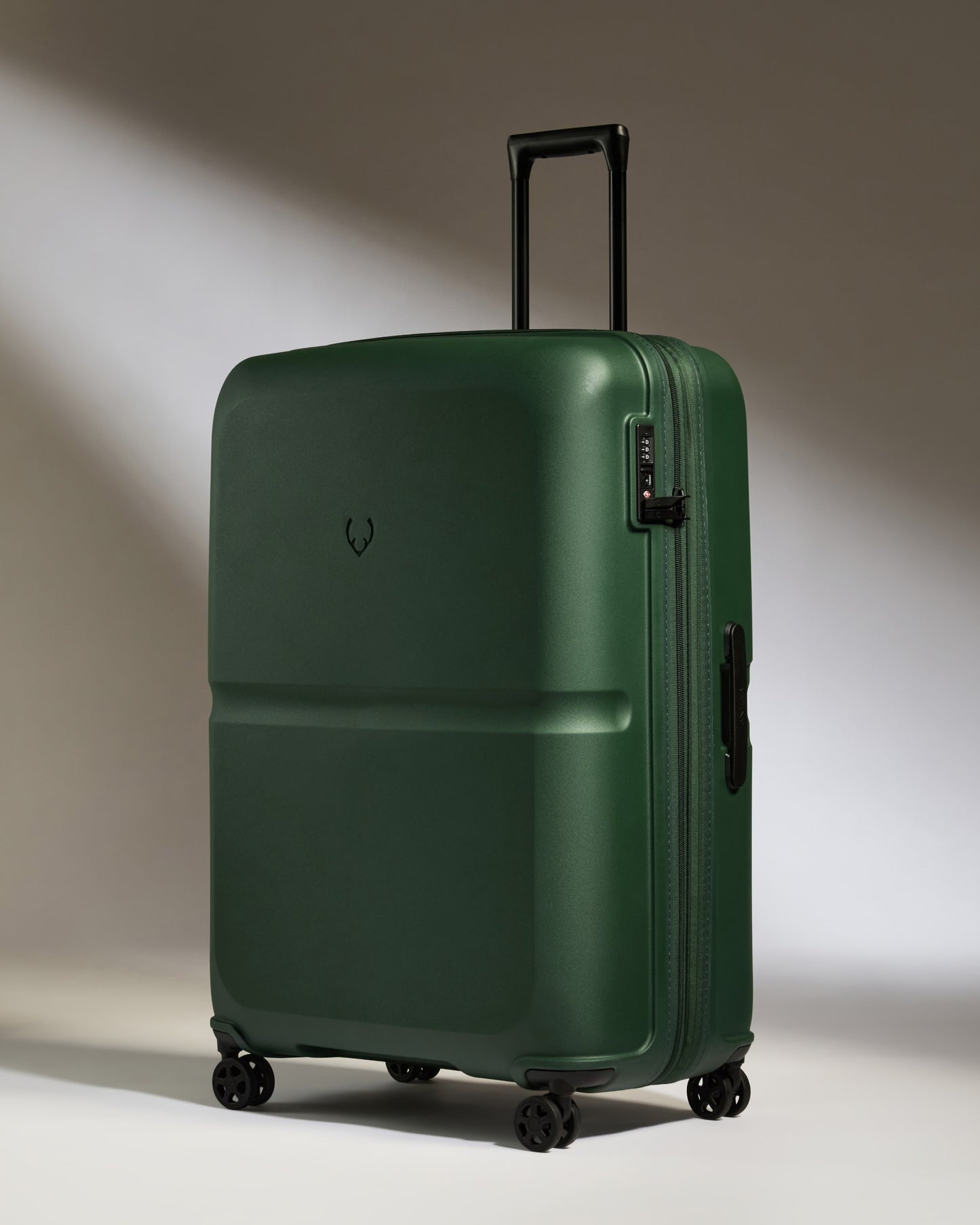 Expandable Carry-on Luggage Set in Antler Green - Single Stripe