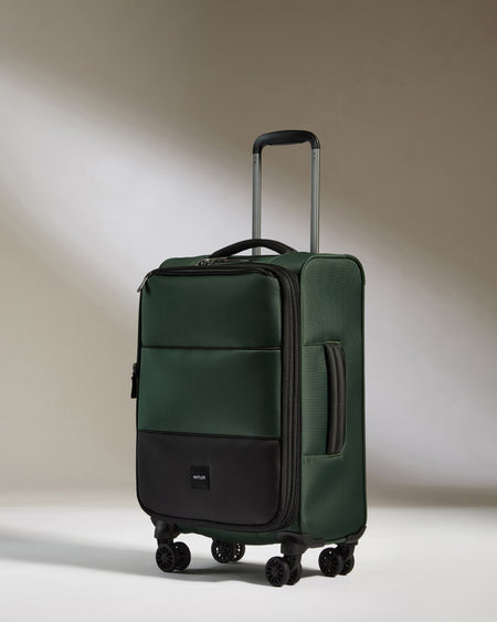 Lightest Expandable Carry-on Luggage Set in Antler Green - Soft Stripe