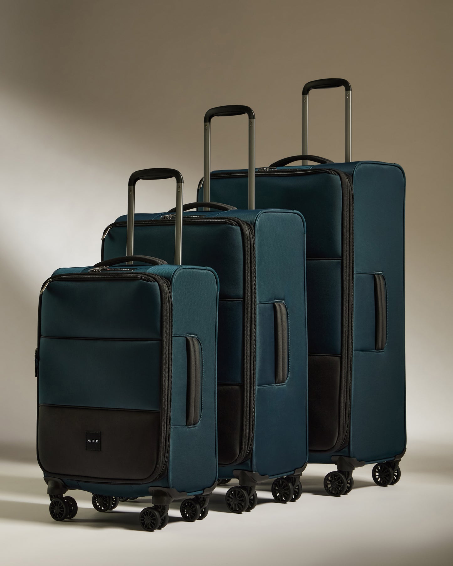 Lightest Expandable Carry-on Luggage Set in Indigo - Soft Stripe