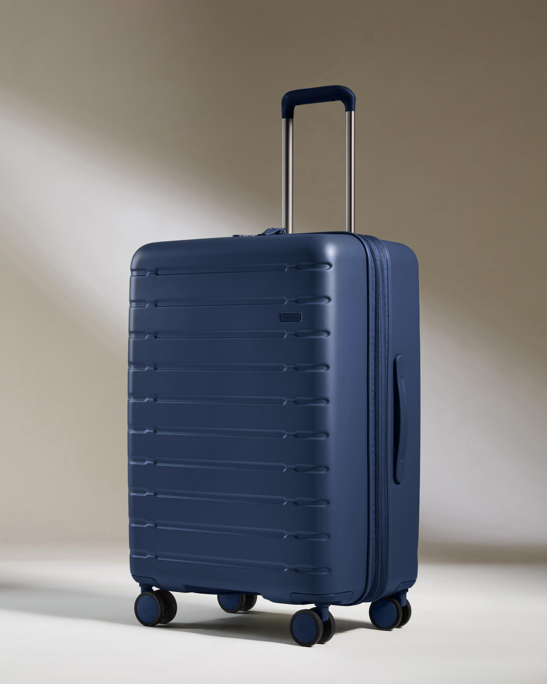 Blue carry fashion on suitcase