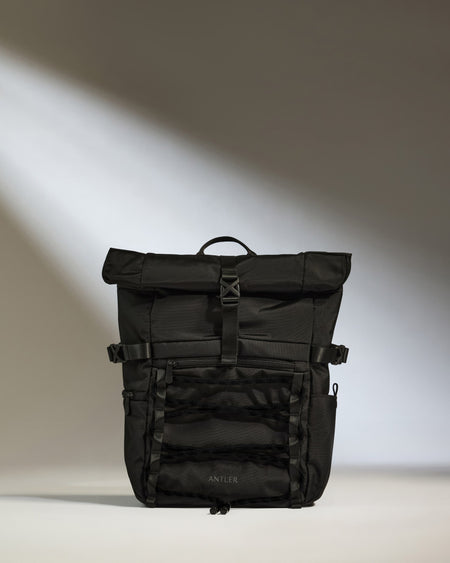 Discovery Roll Top Backpack in Black