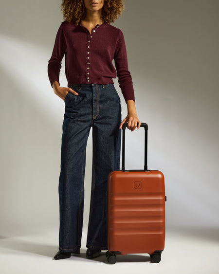 Expandable Carry-on Luggage in Maple Red - Icon Stripe