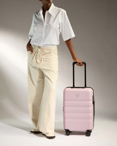 Expandable Carry-on Luggage in Moorland Pink - Icon Stripe