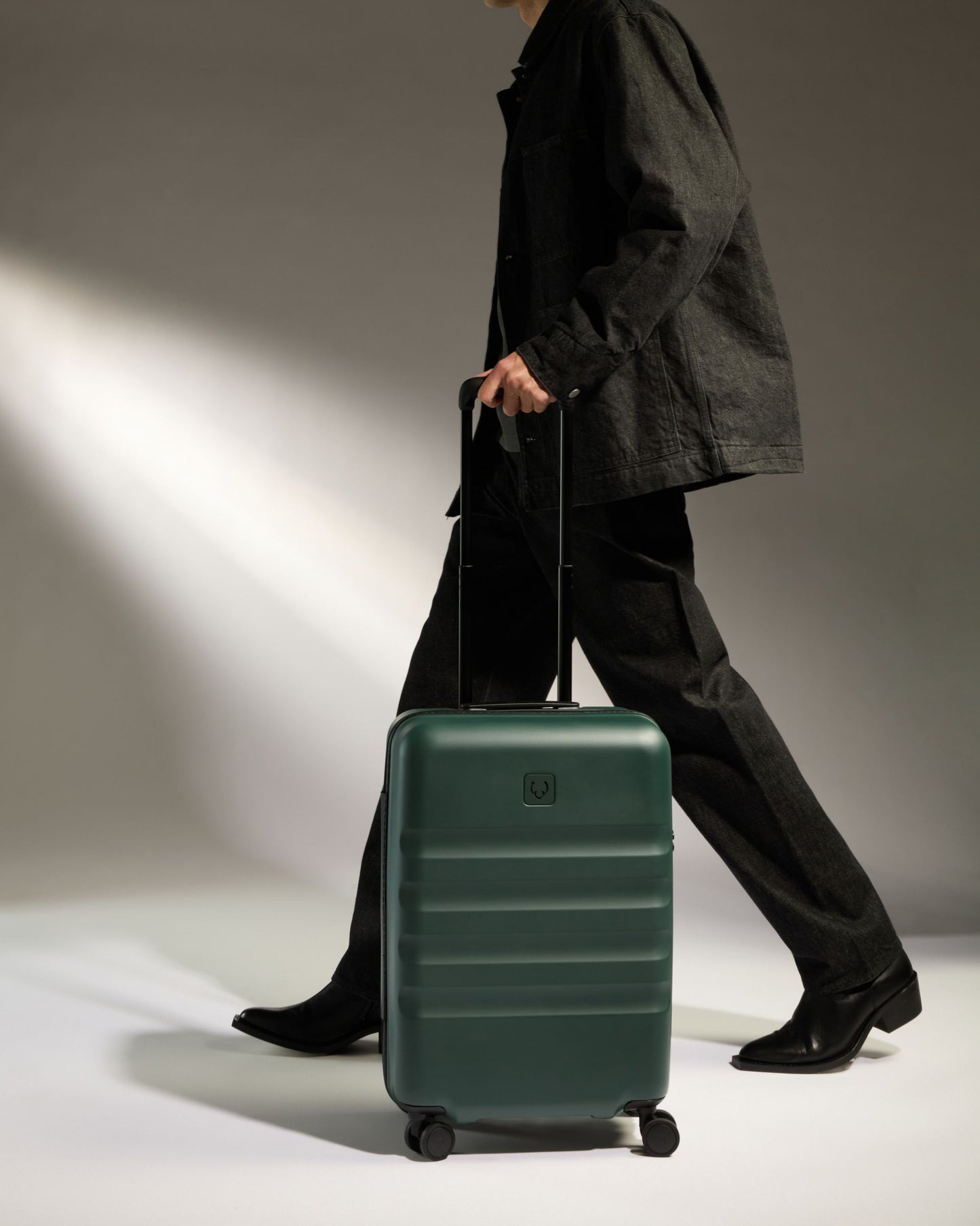 Large Carry-on Luggage in Antler Green - Icon Stripe