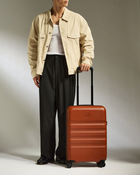 Large Carry-on Luggage in Maple Red - Icon Stripe