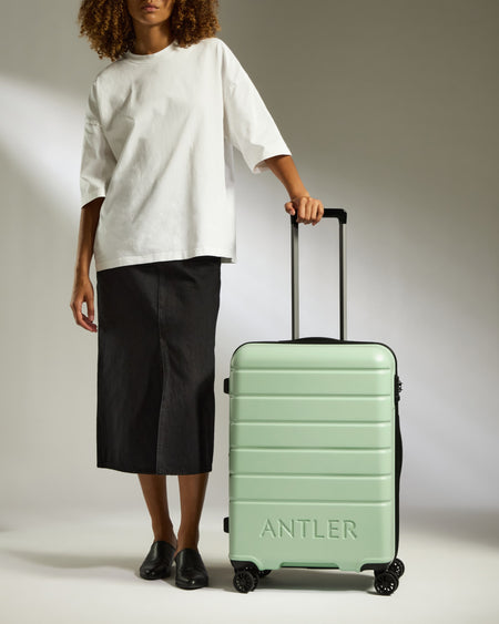 Medium Luggage in Aspen Green - Logo