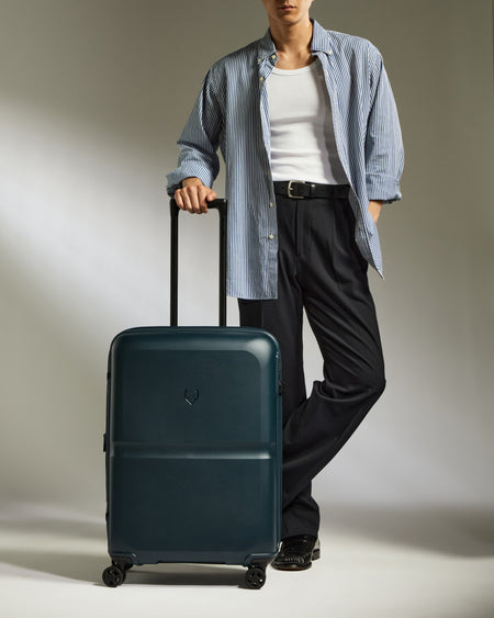 Medium Luggage in Indigo Blue - Single Stripe