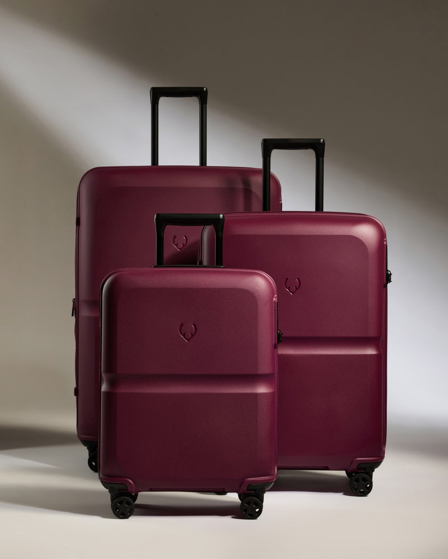 Expandable Carry-on Luggage Set in Heather Purple - Single Stripe