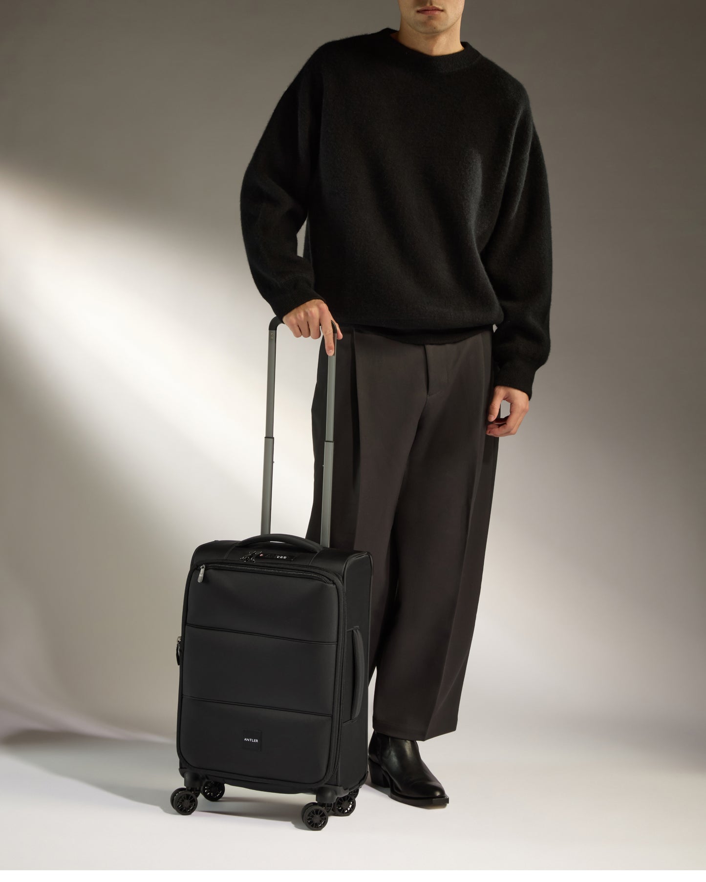 Lightest Expandable Carry-On in Black - Soft Stripe