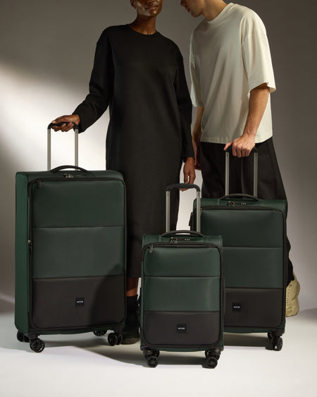 Lightest Luggage Set in Antler Green - Soft Stripe