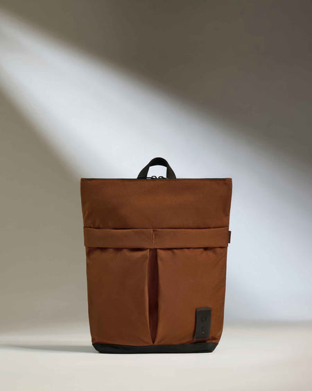 Urban Core Zip Top Backpack in Clay Brown