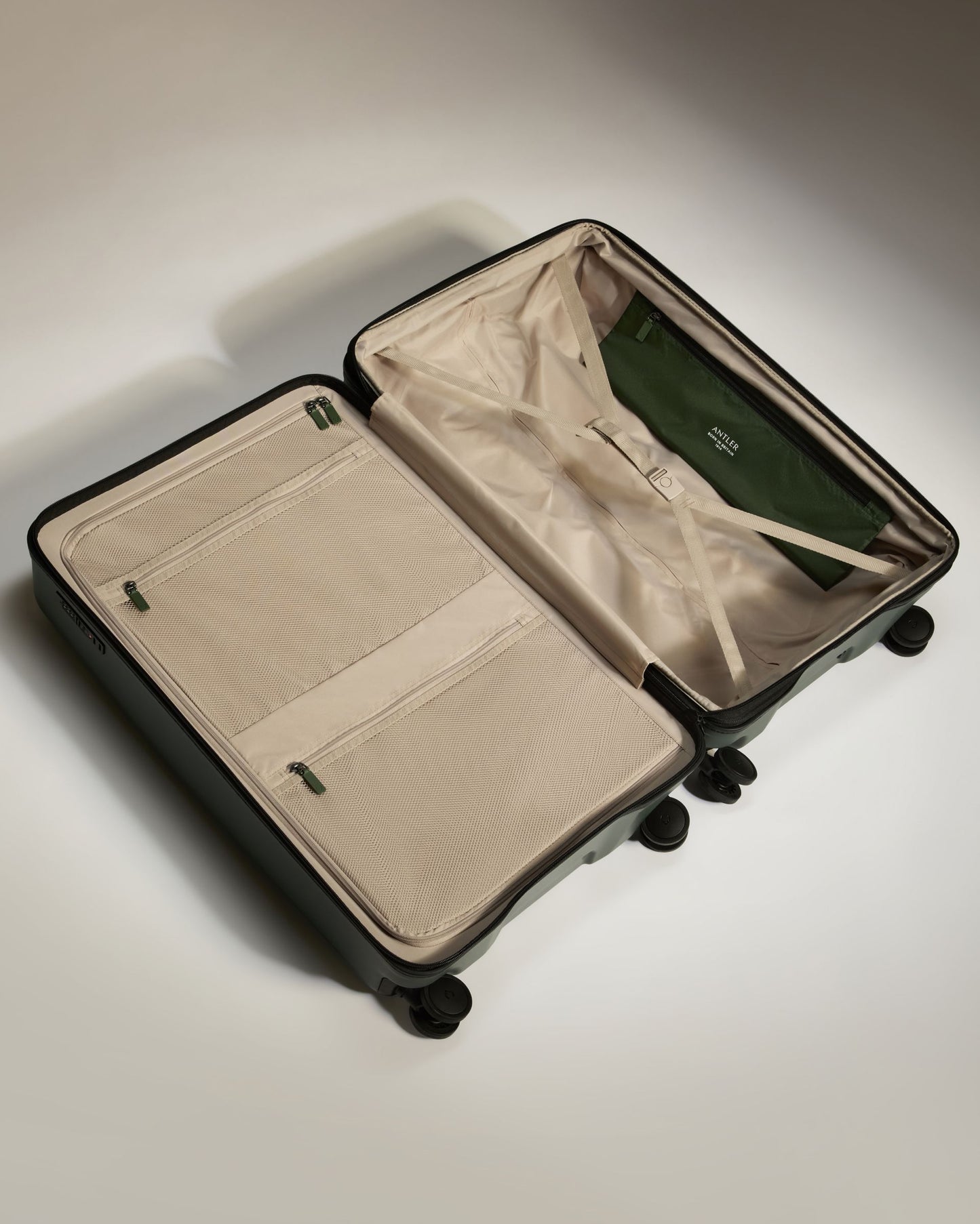 Large Suitcase in Antler Green - Icon Stripe