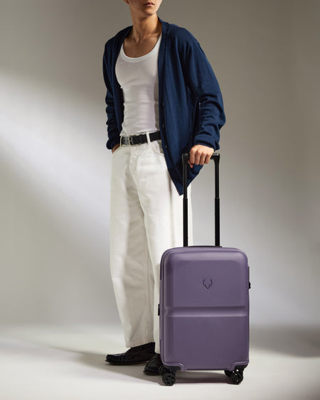 Expandable Carry-on Luggage in Thistle Purple - Single Stripe