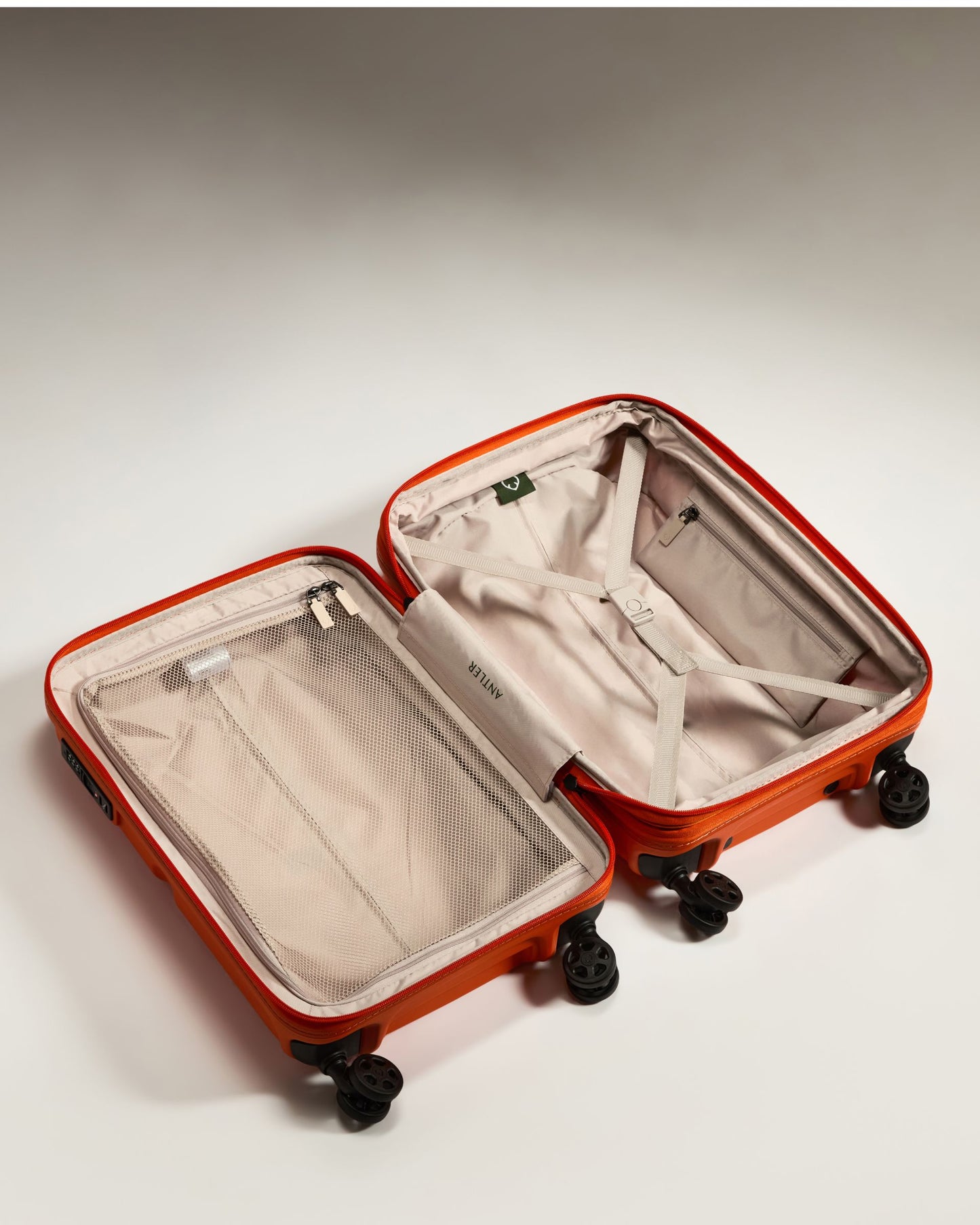 Expandable Carry-on Luggage in Ember Orange - Single Stripe