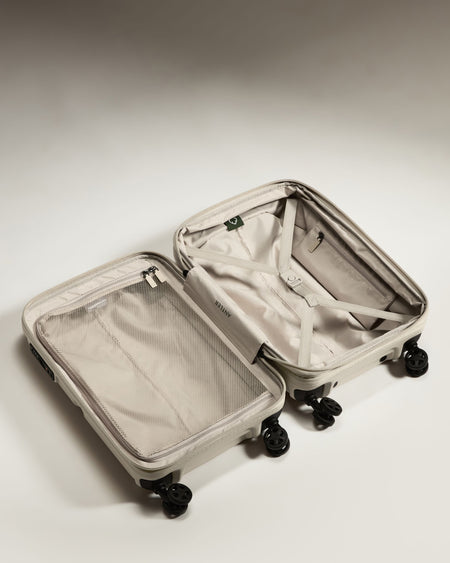 Expandable Carry-on Luggage in Taupe - Single Stripe