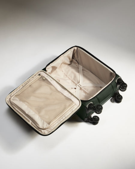 Lightest Carry-on Luggage in Antler Green - Soft Stripe