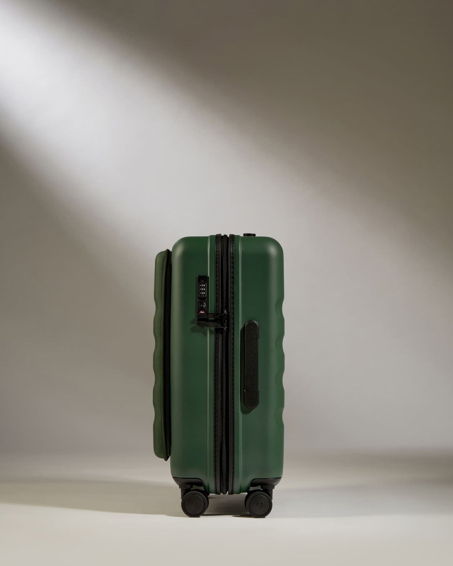 Carry-on with Pocket Luggage in Antler Green - Icon Stripe