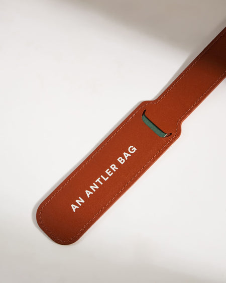 Luggage Tag in Tan Leather - 1914 Collection