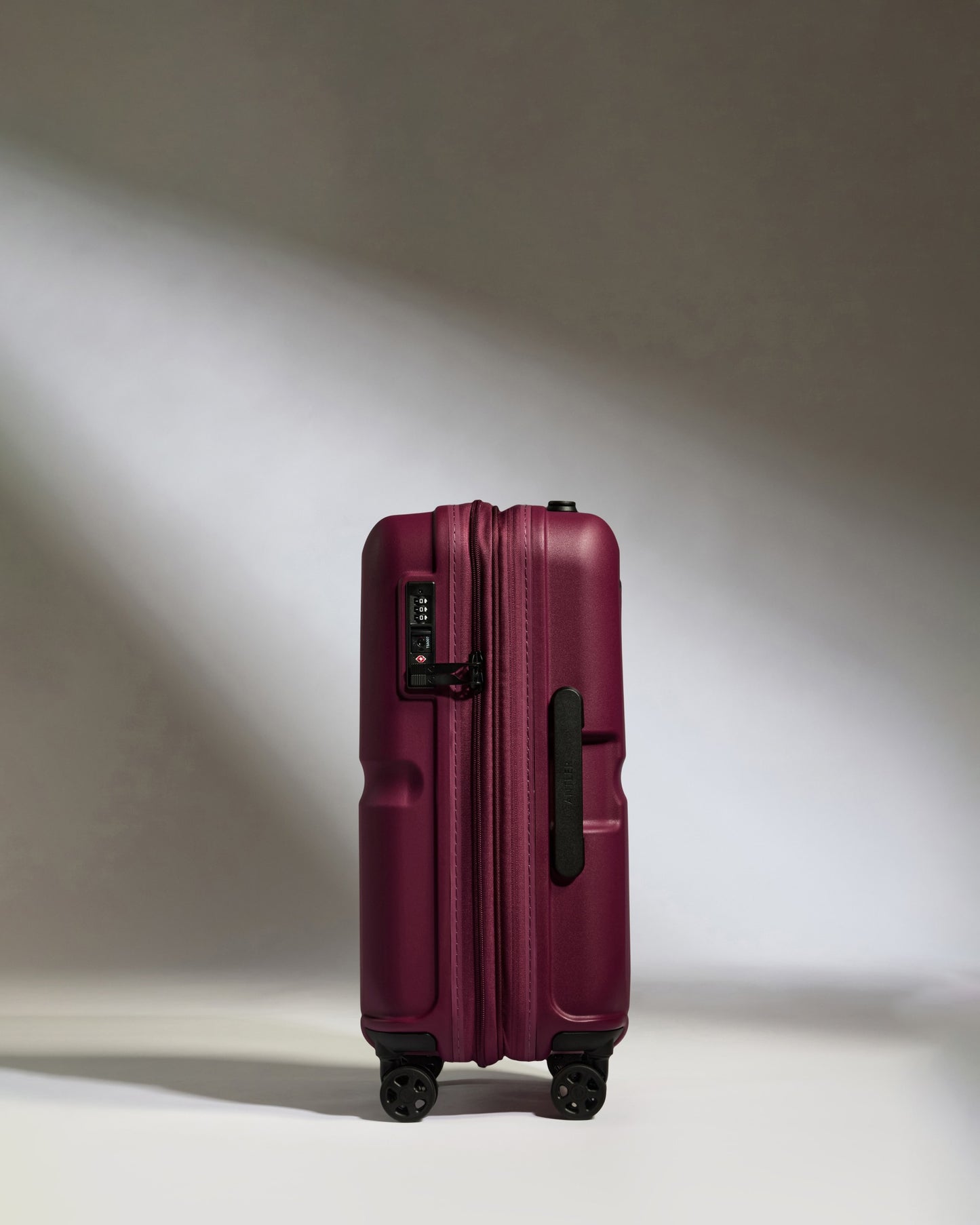 Expandable Carry-on Luggage in Heather Purple - Single Stripe