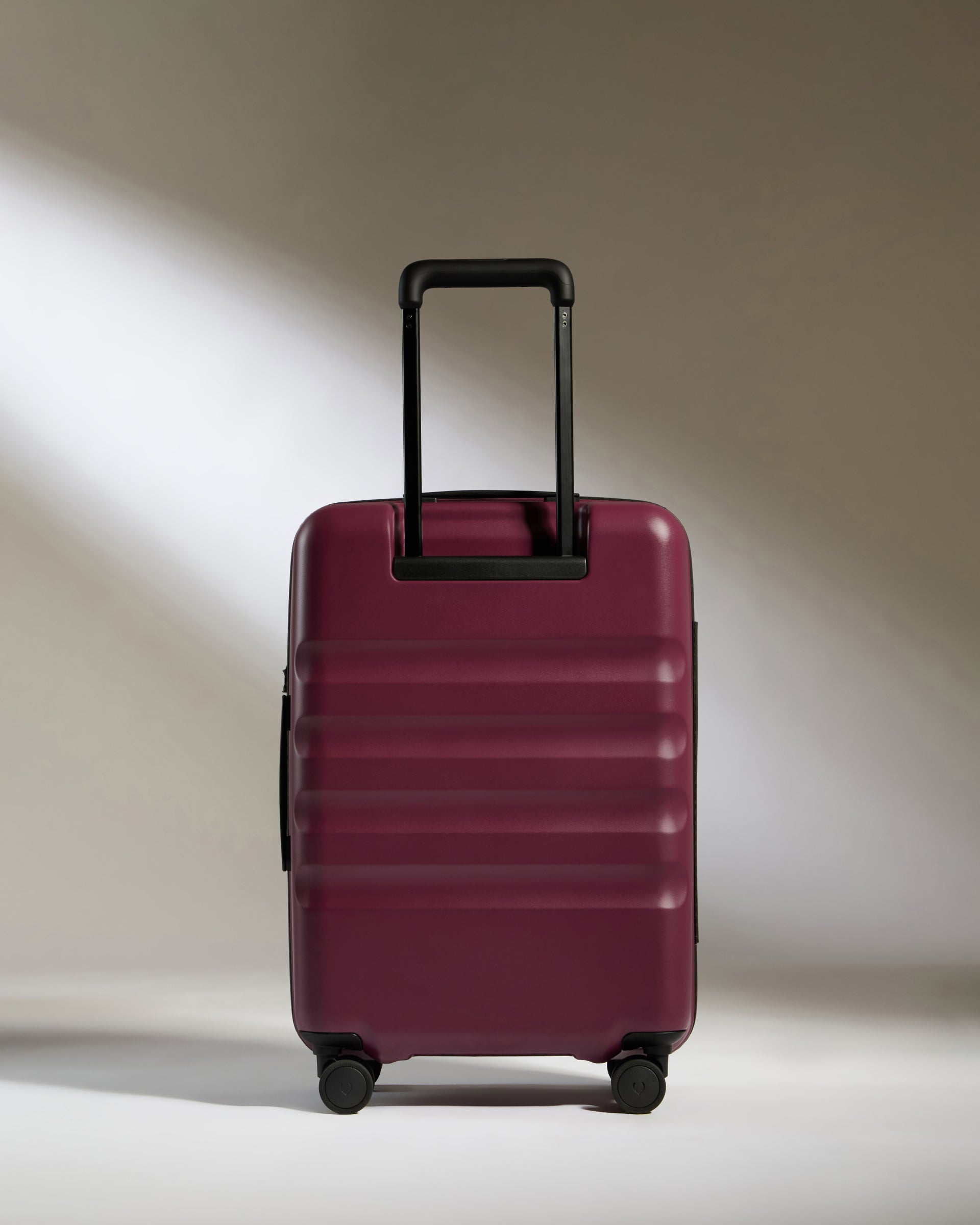 Large Carry on Luggage in Purple Icon Stripe Lightweight Hard Shell Suitcase Antler USA