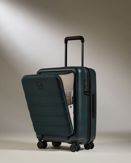 Carry-on with Pocket Luggage in Indigo Blue - Icon Stripe