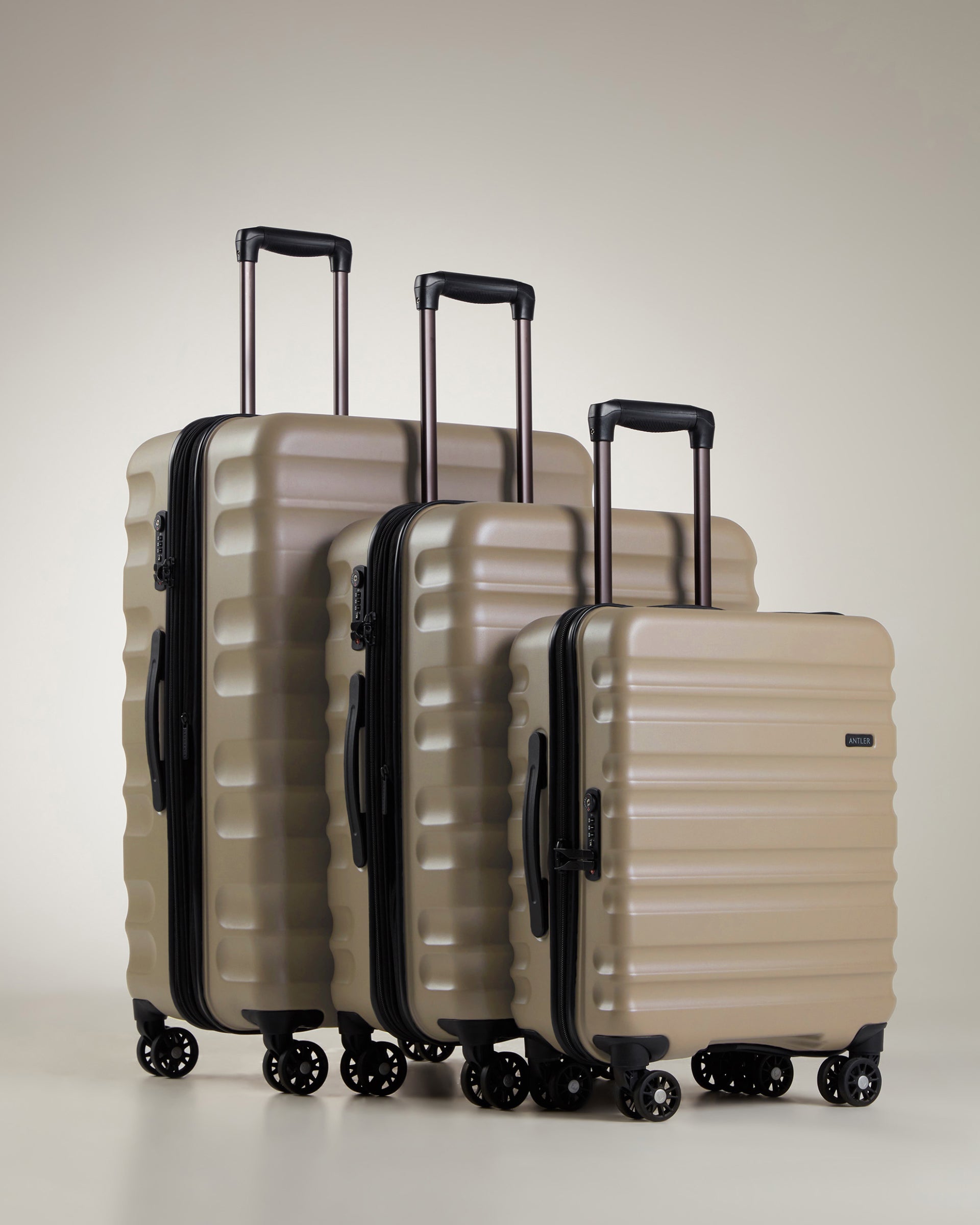 Clifton Set of 3 Luggage Brown | Hard Suitcase | Antler US – Antler USA