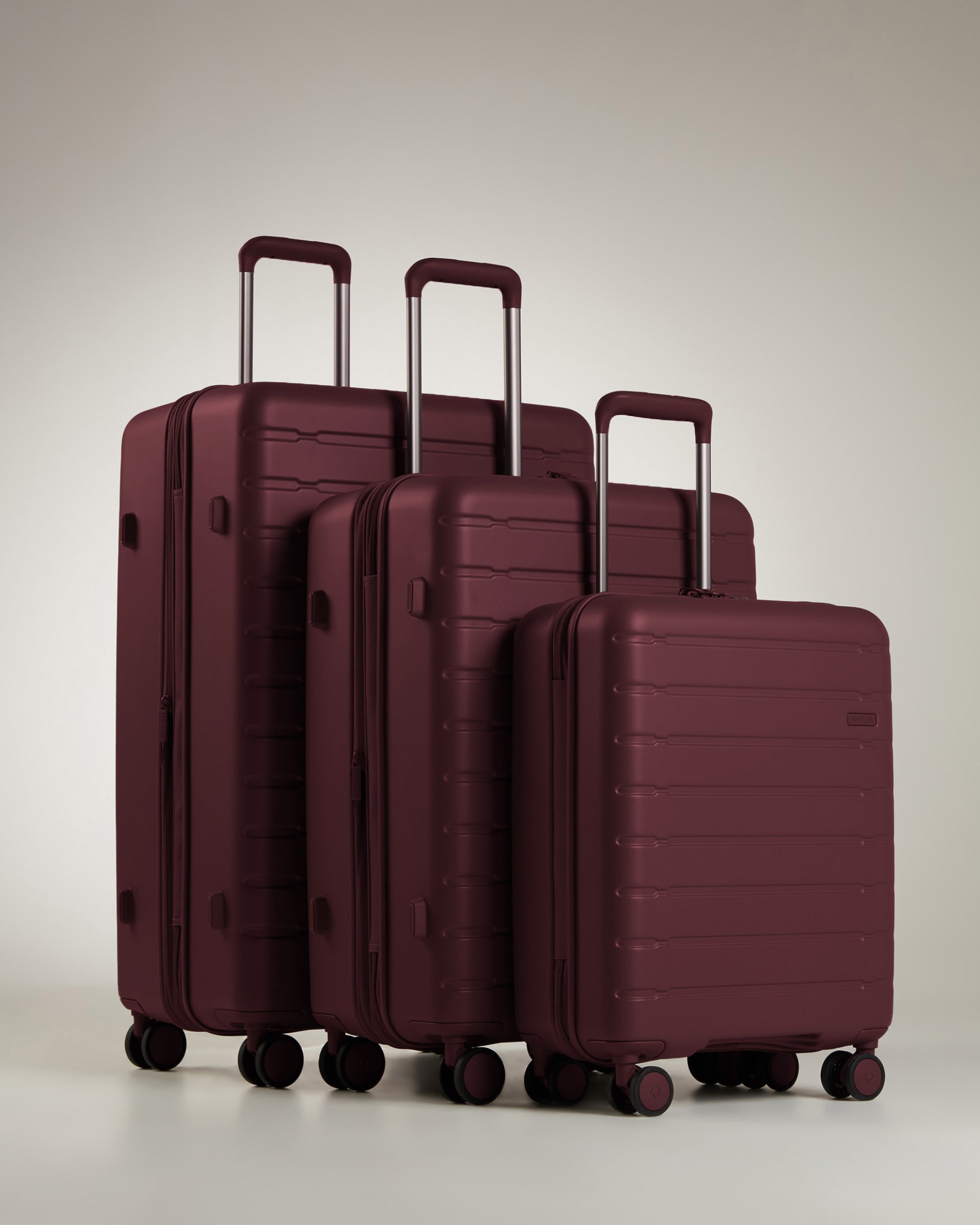 Antler 2025 burgundy suitcase