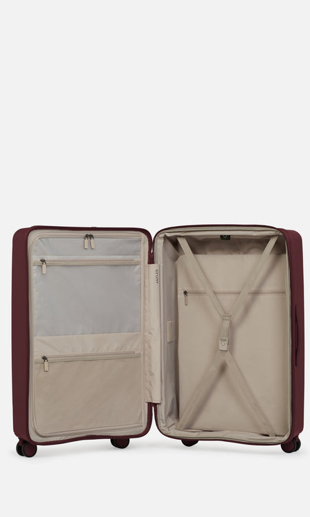 Medium Suitcase in Berry Red - Stamford 2.0