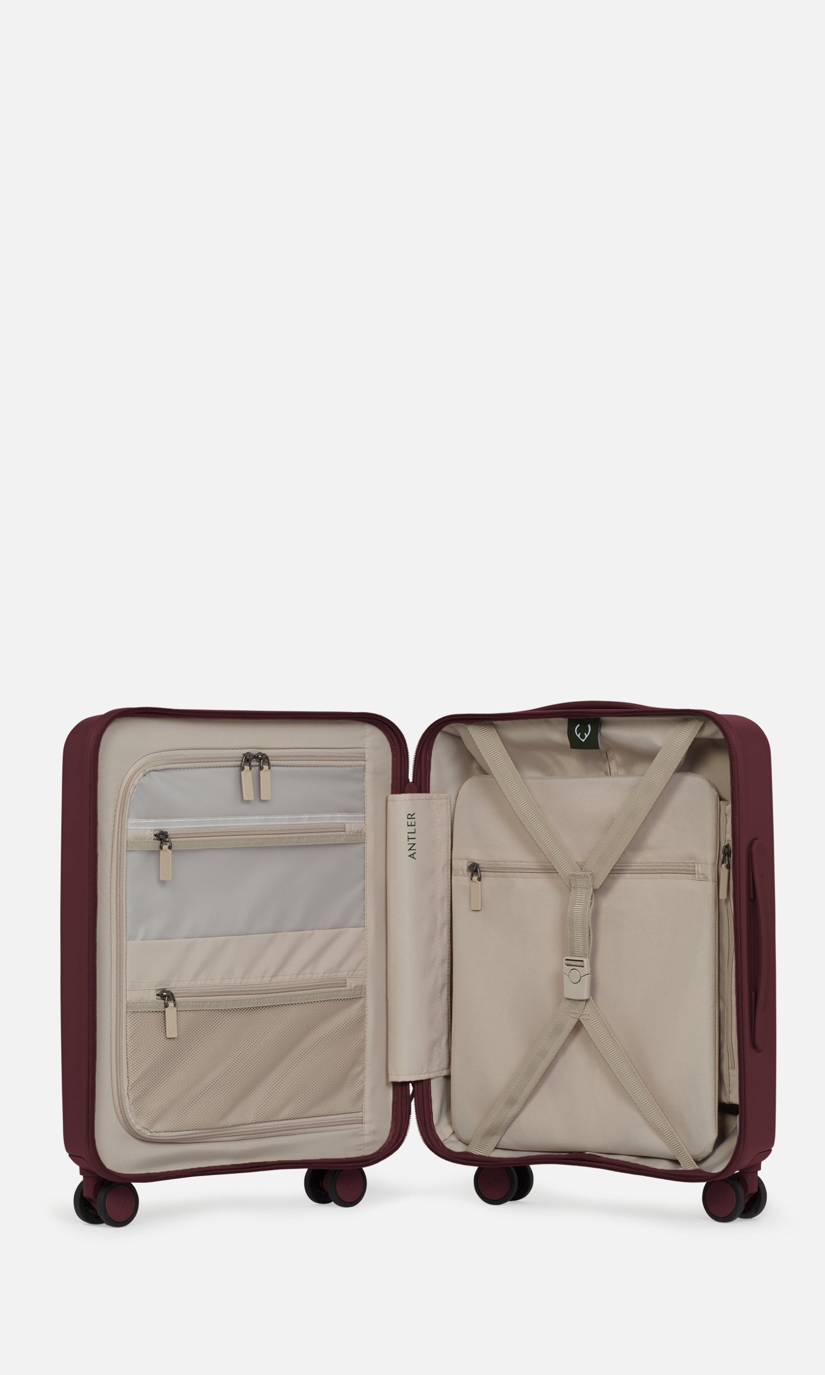 Expandable Carry on Luggage in Berry Red Stamford 2.0