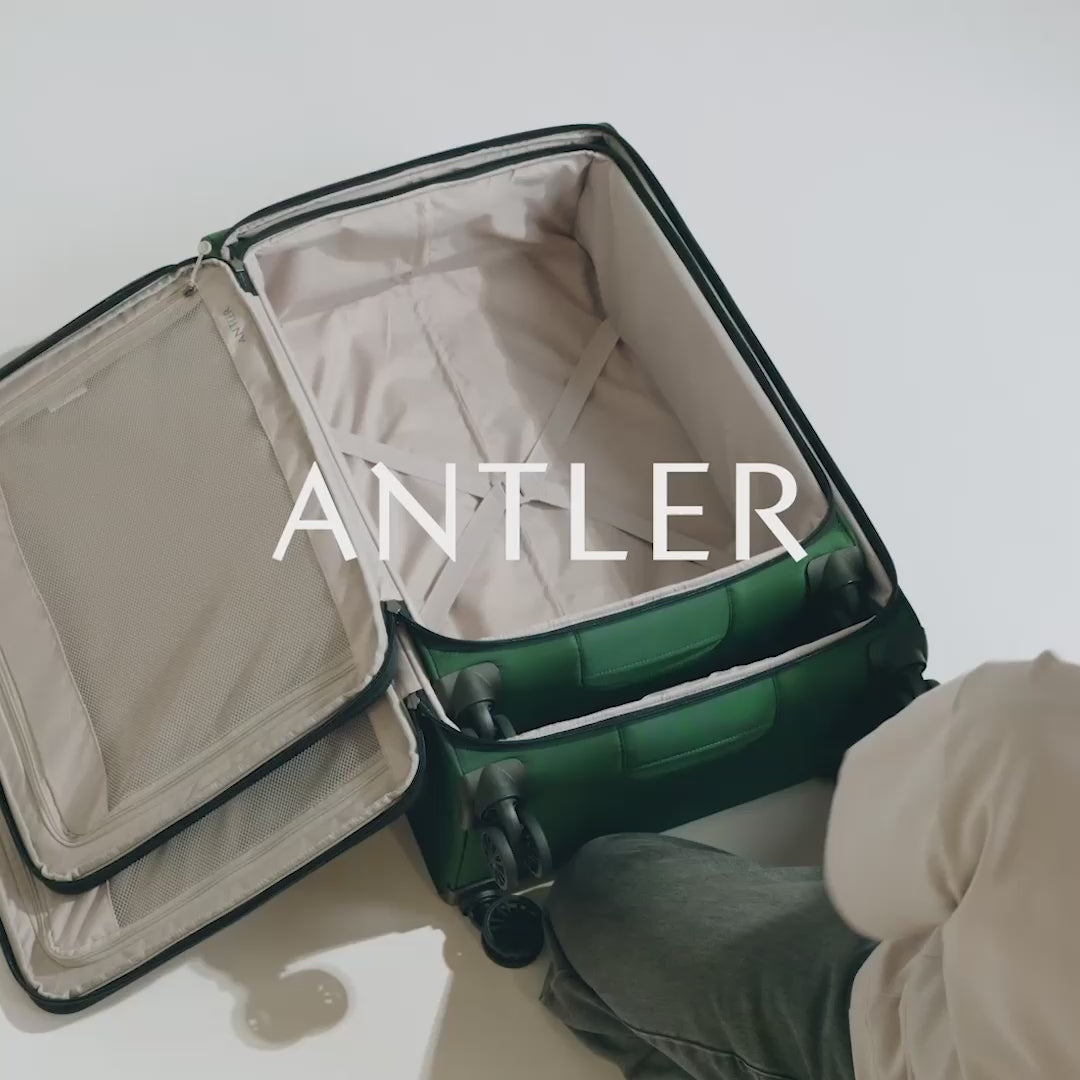 Lightest Luggage Set in Black - Soft Stripe | Soft Suitcase – Antler USA