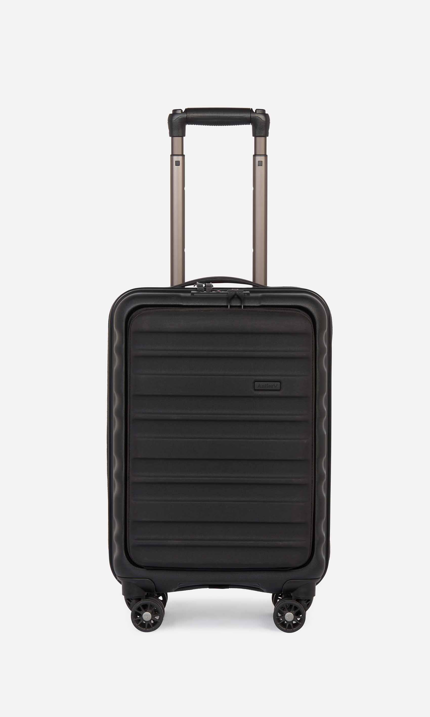 Sleek - 38L Overnighter Cabin Luggage, Black | Harissons Bags